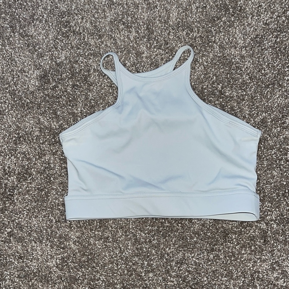 Gray workout bra